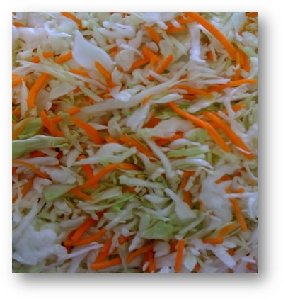 Cabbage/Coleslaw Mix (shred w/sep color, 4 ct/cs, 5 lb bags, Monterey County, 20 lbs)